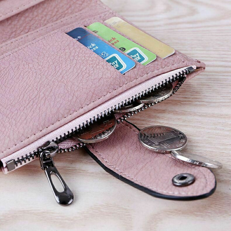 Women Ladies Small Leather Wallet Credit Card Holder Bifold Purse Clutch Handbag