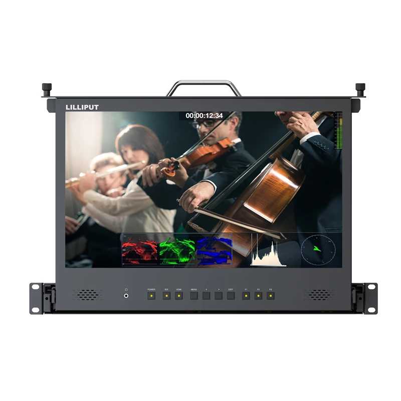 RM-1731S 17.3 inch 3G-SDI 1RU Pull-out rackmount monitor support 3G-SDI and HDMI