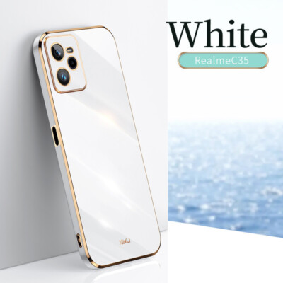 For Oppo Realme C35 C31 C17 C21Y Shockproof Plating Silicone Soft Case TPU Cover