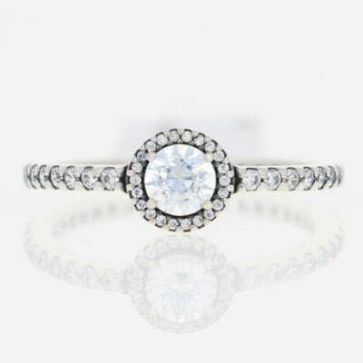 jeta様 Sparkling Silver Bow Ring - PANDORA - Size: 54 (190906CZ-54