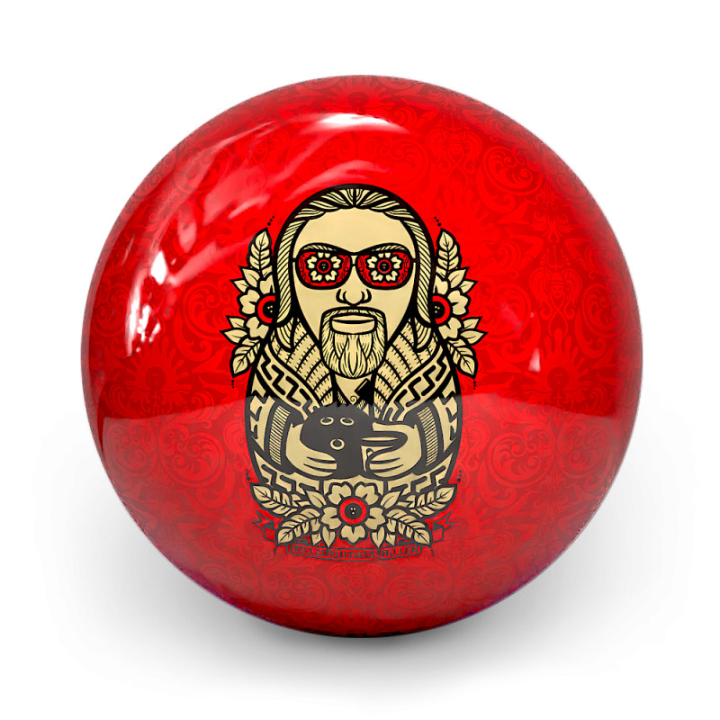 Special Bowling Ball With Face - OTB &ndash; Dude - Polyester Ball for Spares Decor