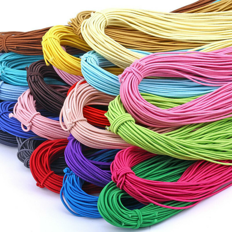 45M Skinny Elastic Band Cord Sewing Rope Ribbon Stretchy DIY Craft Material