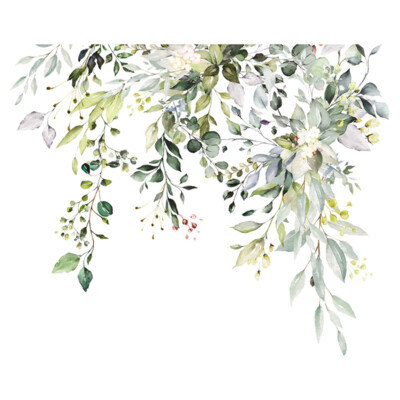 Bathroom Wall Decals Plant Toilet Sticker Flower Leaf Sticker Art Mural Decor