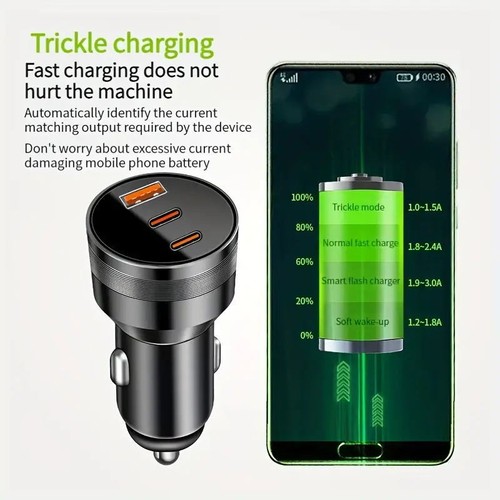 Dual USB PD Type-C Car Charger 30W Fast Adapter iPhone 16 15 14 13 11Pro Max lot