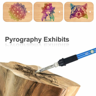 Wood Burning Pen Tool Multifunction Craft Pyrography Machine Burner Set Kit 60W