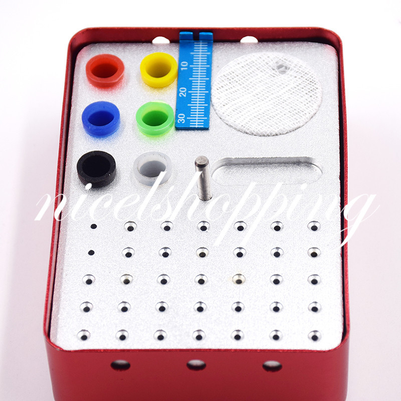 ️ 35 Holes Dental Aluminium Endo Files Bur Holder Autoclave Box Endo