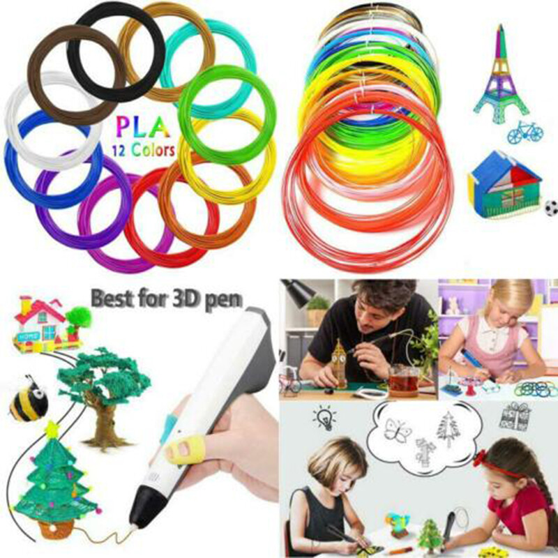 3D-Stiftfilament 12 Farben 1,75 mm 30 cm pro Farbe 3D-Druckmaterialien JQJXUWP4