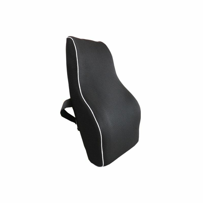 Cuscino Alto Supporto Lombare  Memory Foam Schienale Accessori Auto Nero sus