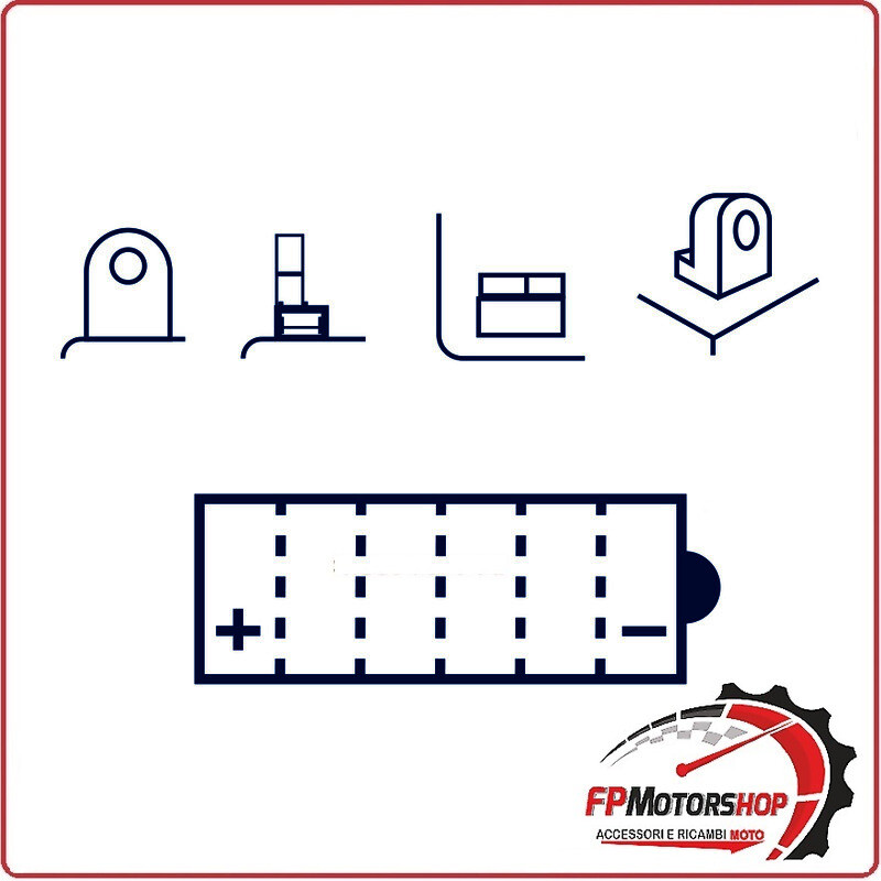 BATTERIA PER MOTO MARELLI MOB12A-B-SM YB12A-B 12V 12Ah HONDA CB TRANSALP 600