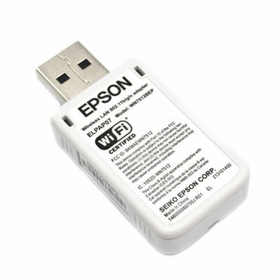 Original EPSON Brand ELPAP07 WN7512BEP Wireless WIFI USB Adapter Genuine White