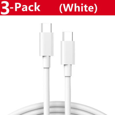 3 Pack USB-C to USB-C Fast Charging Cable Type C Quick Charging Cord Data SYNC