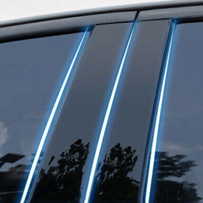 For 2016-2021 Chevrolet Malibu Black Pillar Posts Door Trim Piano Cover Set 6PCS
