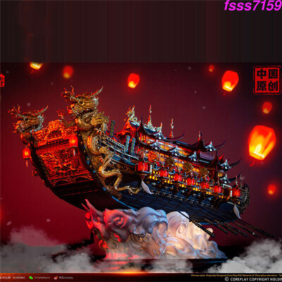 CorePlay Studio Big Treasure Ship Fortune Golden Dragon Ship Statue Pre-order