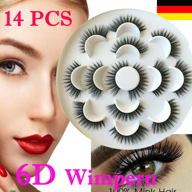 Fälsche Eyelashes Gefälschte Lashes Künstliche Wimpern Wiederverwendba 7 Paare