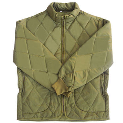Mens Field Jacket Liners Warm Inner Quilted Khaki High Neck Jacket US XS-XL