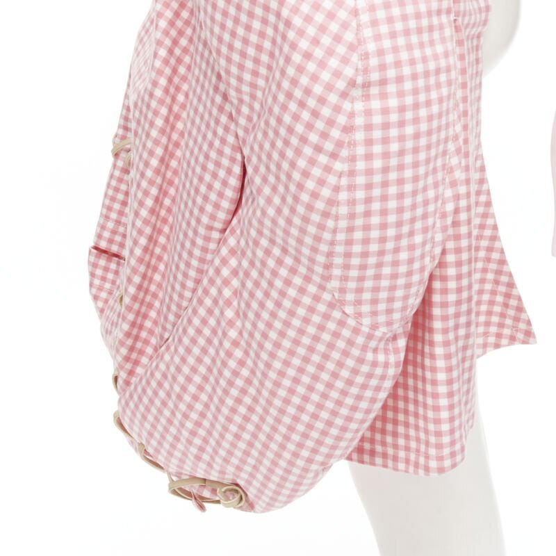 Comme des Garçons 2004 Check Frill Skirt rare COMME DES GARCONS Vintage 2004 Runway pink checked Punk