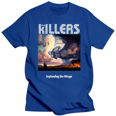 Vtg The Killers Band Imploding the Mirage Cotton Blue Unisex Shirt DI091