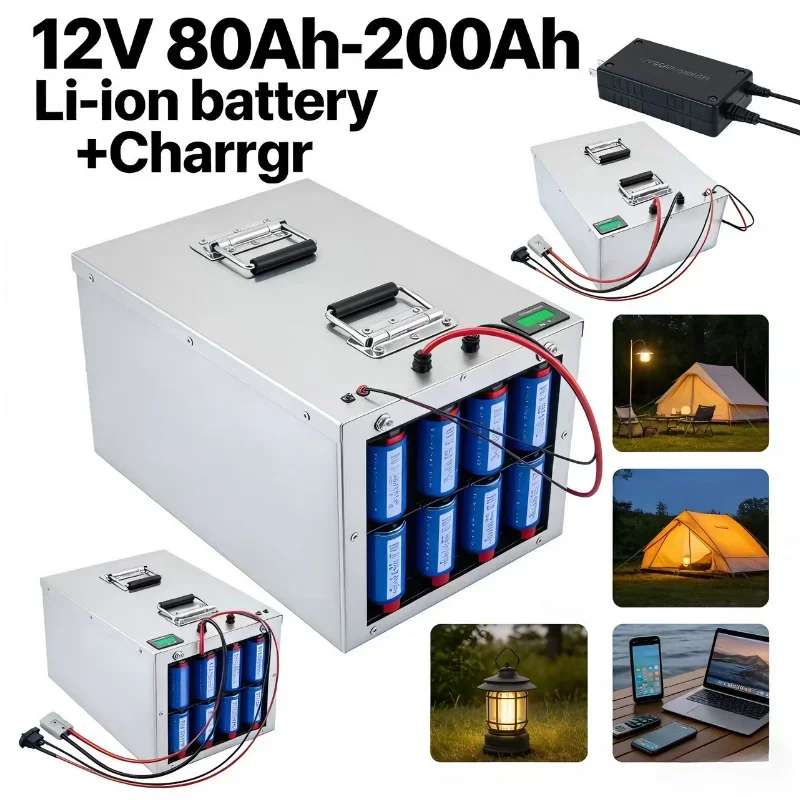 Rechargeable 12V 80Ah-200Ah For Off-grid Power Systems