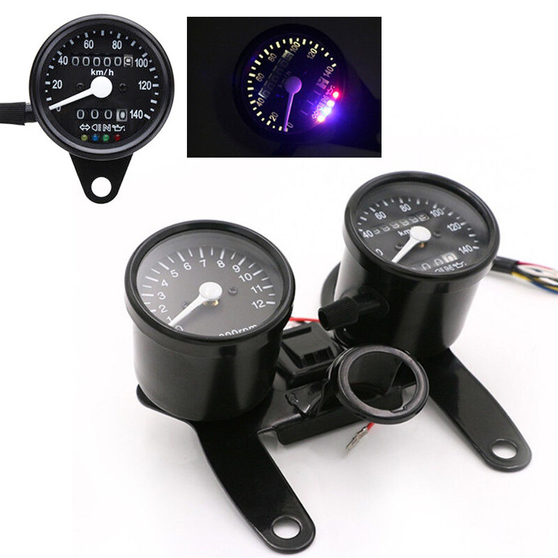 Motorcycle Bike Odometer Speedometer Tachometer Gauge Meter 