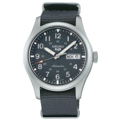 Pre-owned Seiko 5 Sports Field Collection Nylon Band Men's Watch Srpg31k1