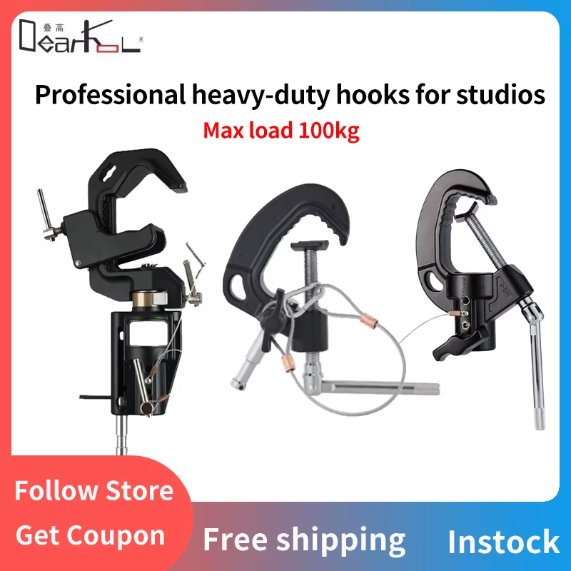 Dearkol Studio Video Hook Can Support up to 100kg with Safety Pin, Suitable for