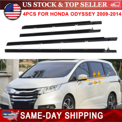 For Honda Odyssey 2009-2014 Weatherstrip Window Seal No.72450SLE003 PVC 4pcs