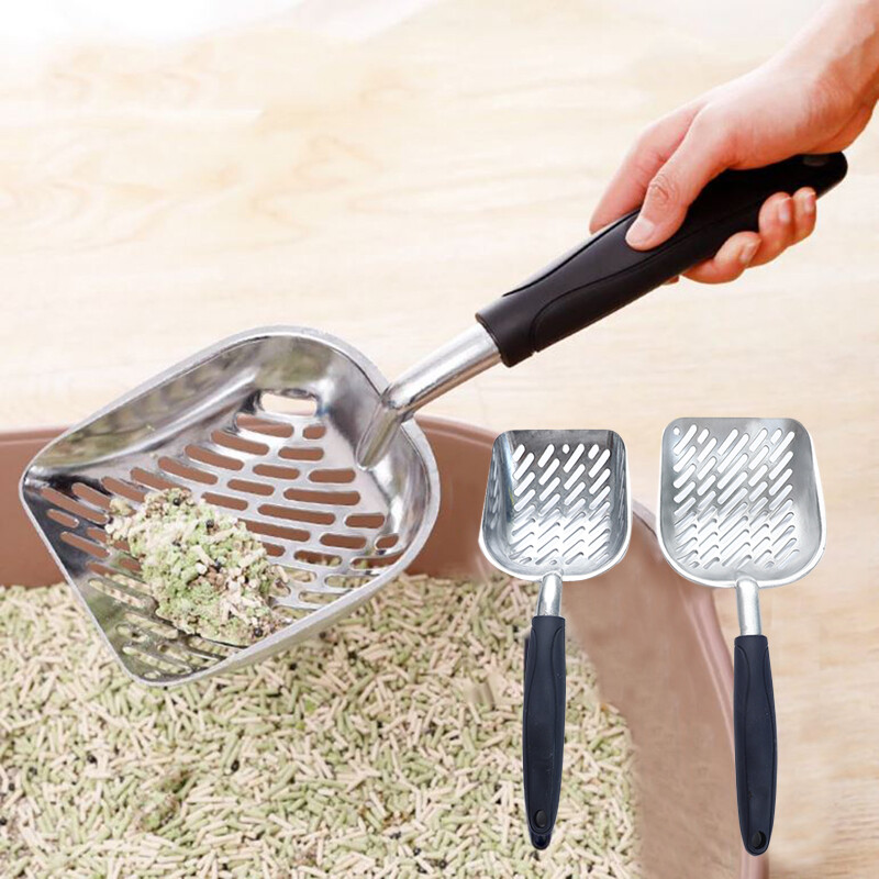 Cat Litter Scoop Big Metal Litter Scoop With Deep Shovel And Ergonomic Handl*C