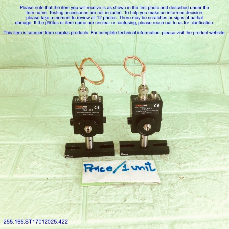 THORLABS PDA10CS BA1, Detector MISSING Power as in photos sn:RANDOM, sφs chk