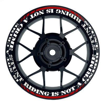 Felgenaufkleber Motorrad Wheelsticker Stuntriding 1 dpp rot