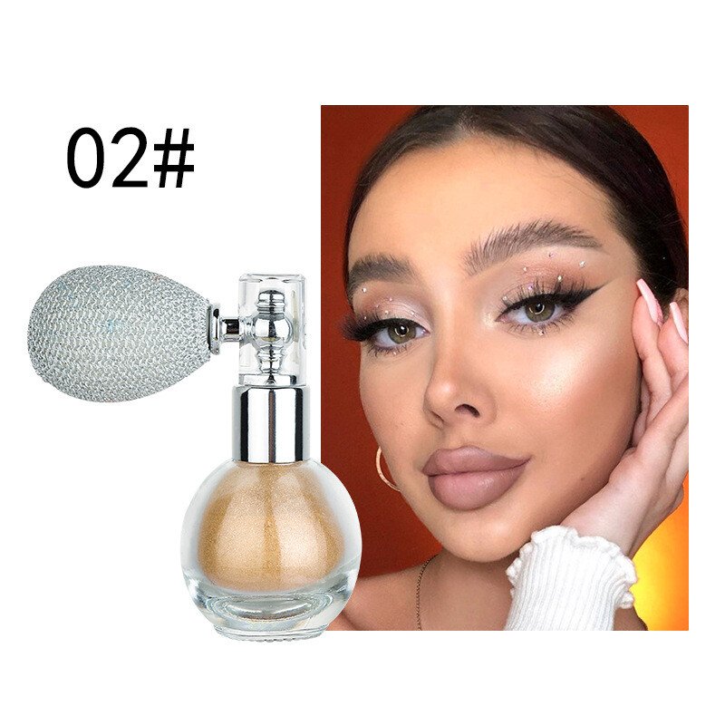 Body Highlighter Powder Spray Gloss Glitter Powder Spray Highlighter 4 Colors