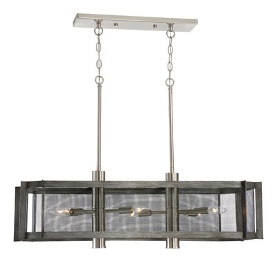 Designers Fountain 89338 Baxter 6 Light 35''W Billiard Chandelier - Weathered