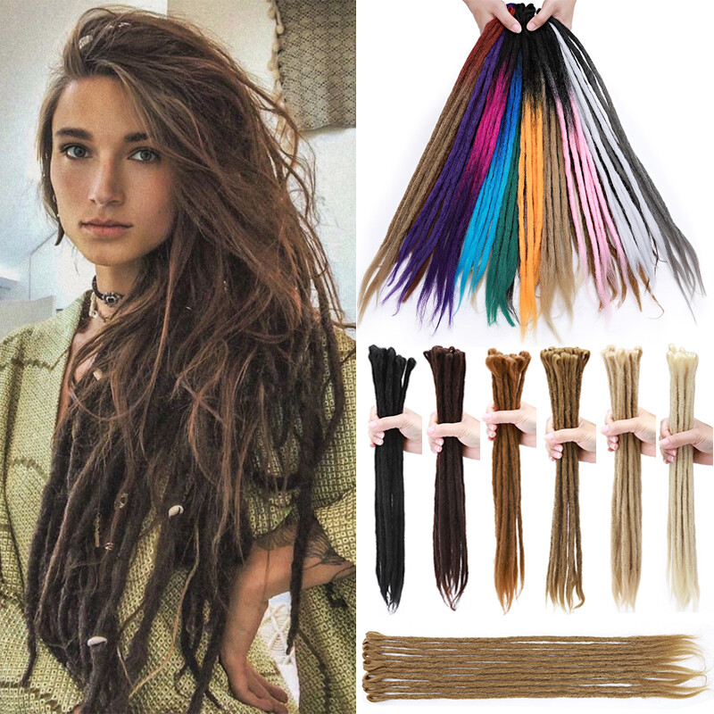 Full Head Crochet Dreads 100% Handmade Dreadlocks Thick Hair Extensions As Human
