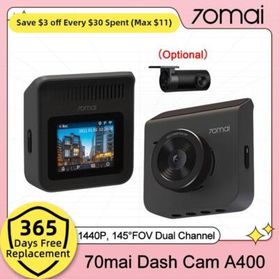 [Frong + Back] R70mai Dash Cam A400 1440p Car Dvr Dual Channel Video Recorder