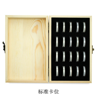 20x Coin Capsules Wooden Display Storage Box Case Holder Collectible Supplies US
