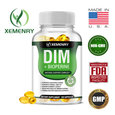 DIM(Diindolylmethane) 910mg - Bioperine -Premium Hormonal Support Formula 120pcs