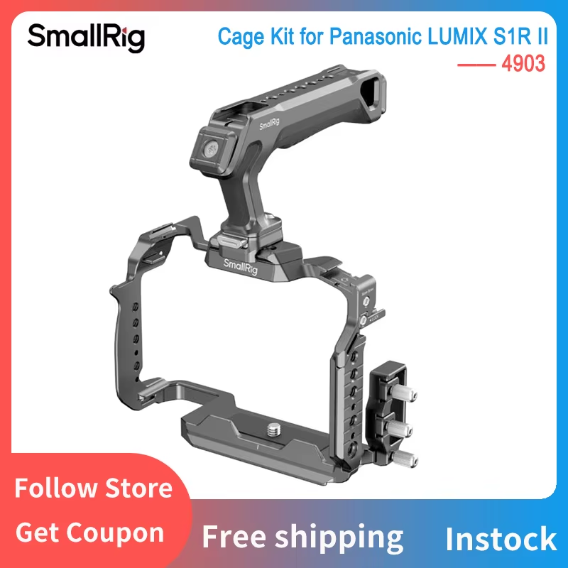 SmallRig 4903 Camera Cage Kit for Panasonic LUMIX S1R II with Top Handle HDMI&US