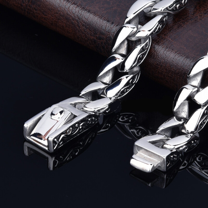 MENDEL 8 Inch Mens Motorcycle Biker Cuban Link Chain