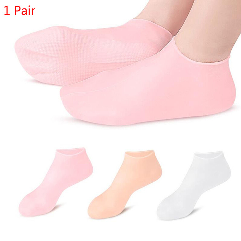 1 Pair Foot Care Socks Spa Silicone Moisturizing Gel Anti Cr