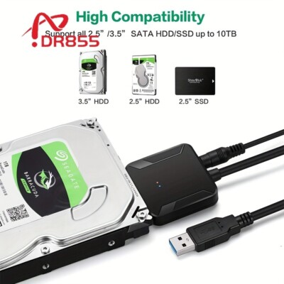 SATA To USB 3.0 Adapter Cable Hard Drive Adapter Convert Support 2.5''3.5''SSD HDD
