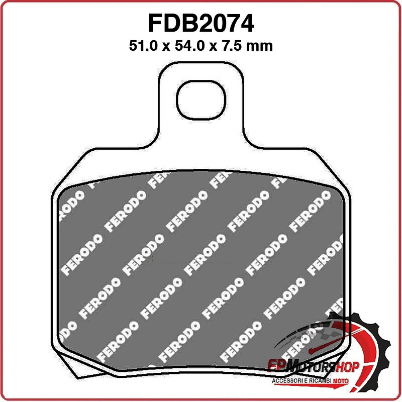 PASTIGLIE FRENI PER MOTO FDB2074AG APRILIA RS 50 06>11 DUCATI MULTISTRADA 1000