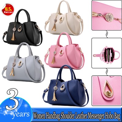 Women Leather Handbag Shoulder Casual Bag Messenger Satchel Tote Crossbody Purse