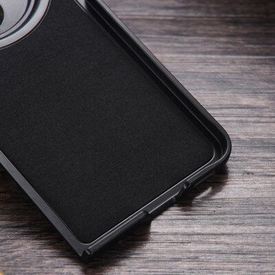 For OnePlus Open Luxury PU Leather Slim Fit Protective Case with Metal Kickstand