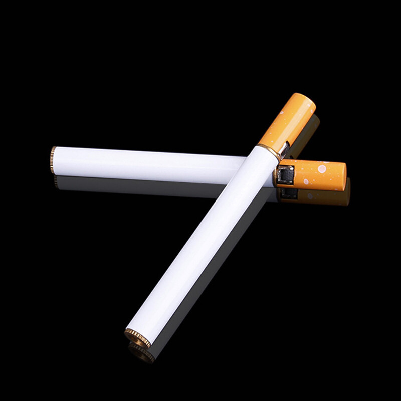 Creative Mini Metal Cigarette-shaped Butane Gas Lighter Refillable With Gas in
