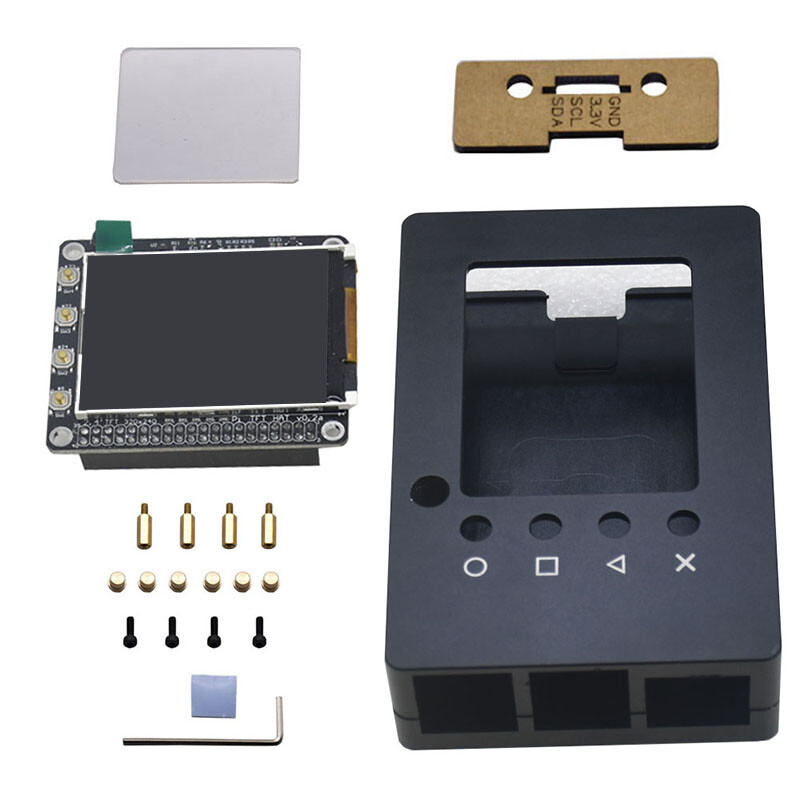 Metal Case Enclosure With 2.4 Inch LCD Screen For Raspberry 