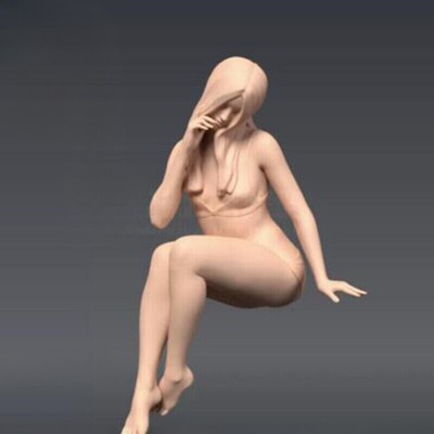 1:87 Scale Photography Bikini Girl Scene 3D Miniatures Figures Model Cars Toys