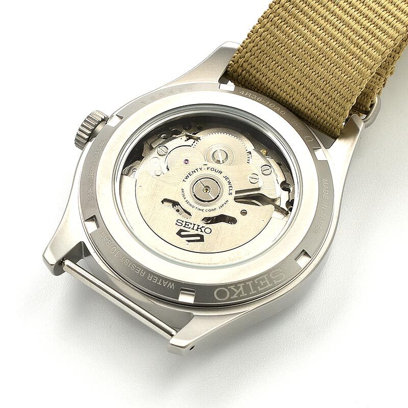 Pre-owned Seiko 5 Sports Sbsa117 Mechanical Automatic Field Sports Style Watch Black Dial