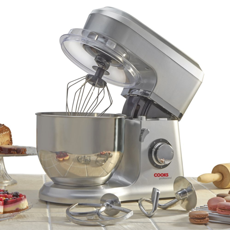 Cooks Professional Stand Mixer 6 Speed Hook Beater Whisk 4.5L Mixing