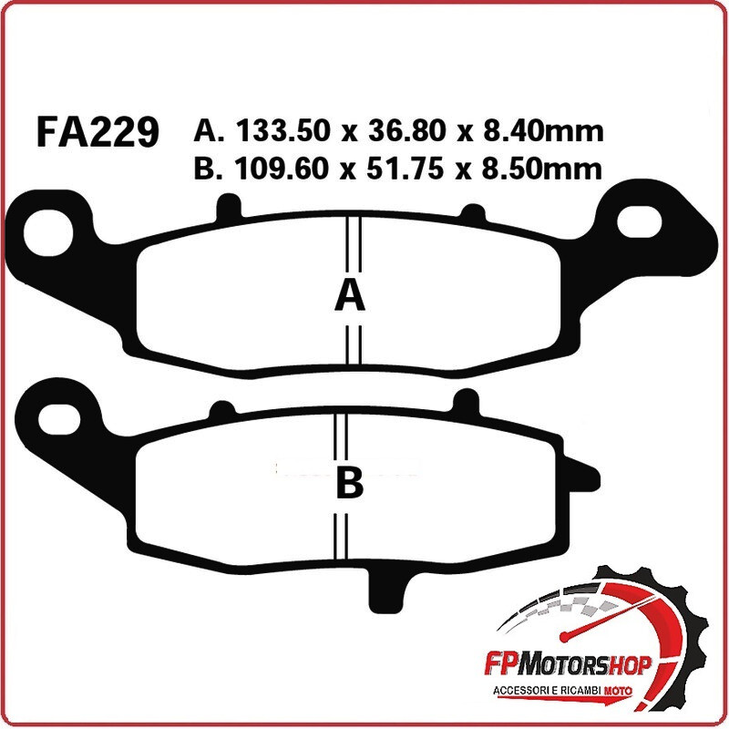 PASTIGLIE FRENO PER MOTO SUZUKI DL V-STROM EBC FA229HH SINTERIZZATA