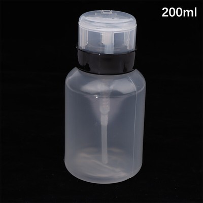 1Pc 60/200ml Empty Press Nail Bottle Pump Dispenser Plastic Polish Manicure Tool