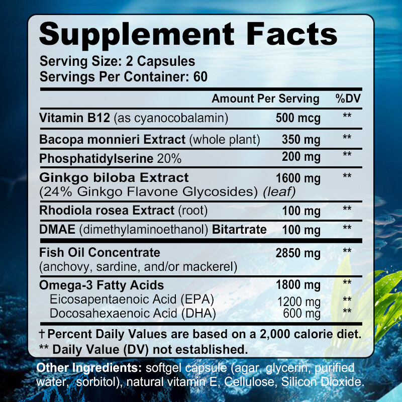 Brain Health & Memory Booster, Focus Function, Clarity Nootropic Supplement